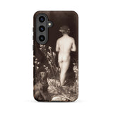 Naked Man Entering Cave - Wilhelm Von Gloeden Phone Case Samsung Galaxy S24 Plus / Matte Sepia-toned Phone Case Vintage-style Photograph