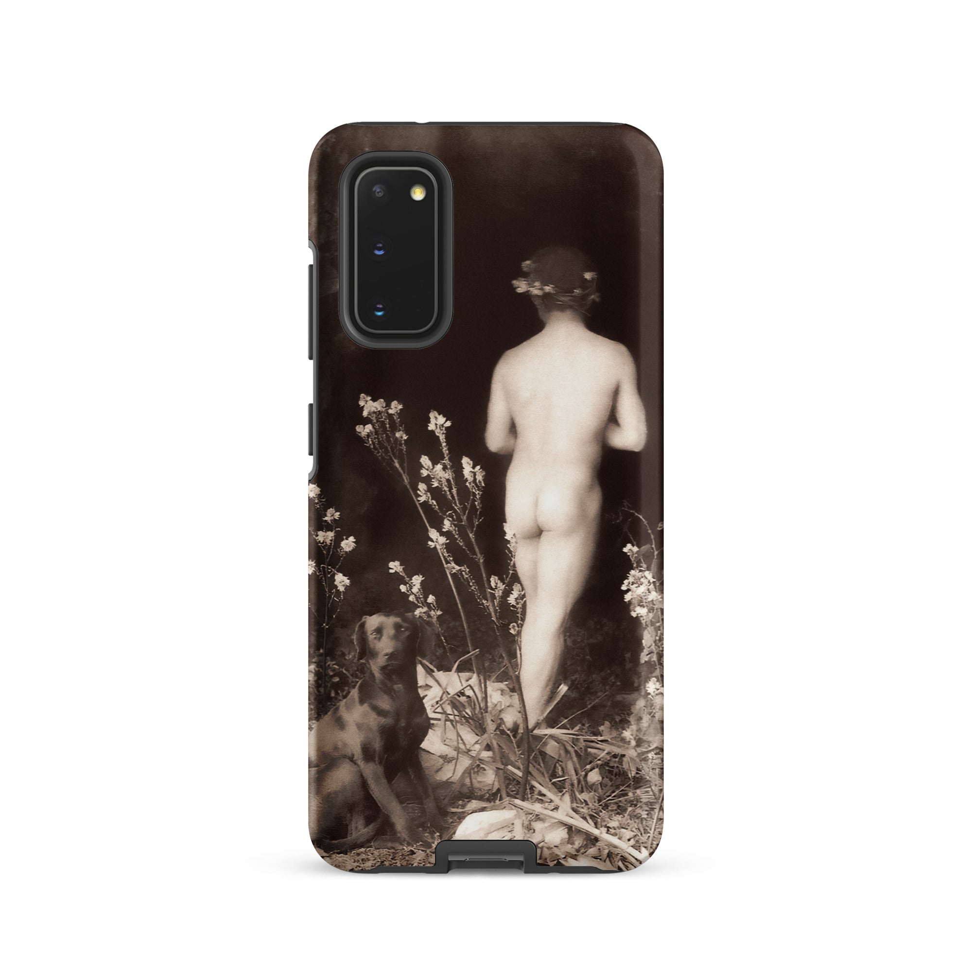 Naked Man Entering Cave Wilhelm Von Gloeden Samsung Case, Galaxy S20 / Matte, Smartphone Case Vintage Style Photographic Print Naked Figure
