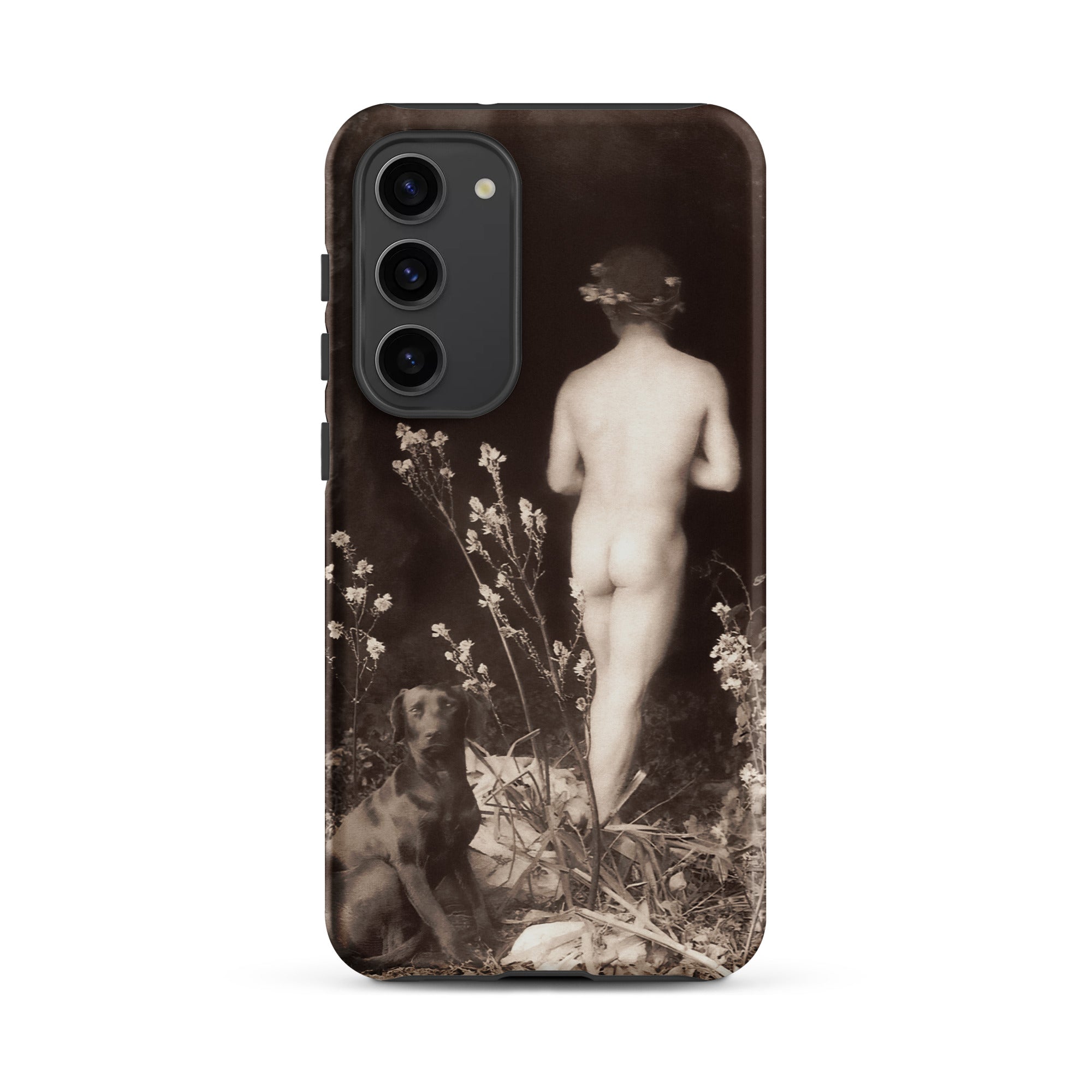 Naked Man Entering Cave Wilhelm Von Gloeden Samsung Case, Galaxy S23 Plus / Matte, Smartphone Nature Themed Art Print