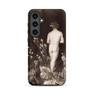 Naked Man Entering Cave Wilhelm Von Gloeden Samsung Case, Galaxy S24 Plus / Matte, Dark Brown Phone Case Sepia Toned Nude Figure Adorned