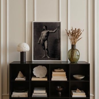 Uomo Nudo con Lancia - Stampa d'Arte di Mariano Fortuny Marsal, Stampe Poster e Opere Visive, Toby Leon