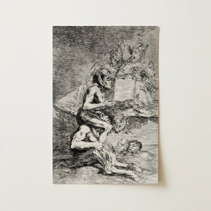 A Naked Witch Carried on the Shoulders of a Monster - Francisco De Goya Art Print / Canvas, 12x18’’ / 31x46cm / Unframed / no Border,