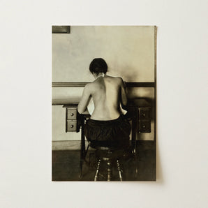 Naked Woman Sewing Lewis Hine Art Print / Canvas, 12x18’’ / 31x46cm / Unframed / no Border, Posters Prints & Visual Artwork, Toby Leon