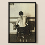 Naked Woman Sewing Lewis Hine Art Print / Canvas, Lewis Hine, Lewis Hine Shot, American Social Reform, Social Reform Photography, Gelatin