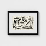 Naked Woman & Two Horses with the Sea - Leo Gestel Art Print / Canvas, Gestel’s, Beckons Prints