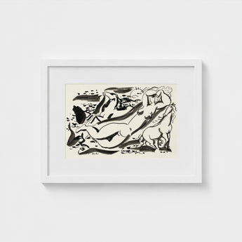 Naked Woman & Two Horses with the Sea - Leo Gestel Art Print / Canvas, Gestel’s, Beckons Prints