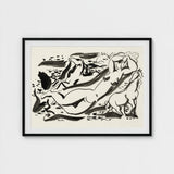 Naked Woman & Two Horses with the Sea - Leo Gestel Art Print / Canvas, Gestel’s, Beckons Prints
