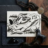 Naked Woman & Two Horses with the Sea - Leo Gestel Art Print / Canvas, Gestel’s, Beckons Prints