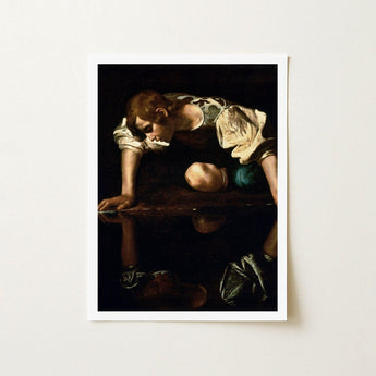 Narcissus - Caravaggio Greek Myth Art Print / Canvas Caravaggio’s, Boy’s Body, Closed Loop, Roman Pitch Prints