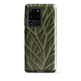 Natural Branch Pattern - Phone Case Samsung Galaxy S20 Ultra / Gloss Sleek Olive-green Phone Case Detailed Pattern Interwoven Branches
