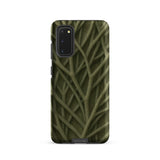 Natural Branch Pattern - Phone Case Samsung Galaxy S20 / Matte Sleek Phone Case Intricate Interwoven Pattern Olive Dark Olive-toned