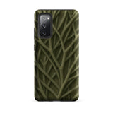Natural Branch Pattern - Phone Case Samsung Galaxy S20 Fe / Matte Sleek Phone Case Intricate Pattern Interwoven Olive Green Olive-toned