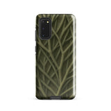 Natural Branch Pattern - Phone Case Samsung Galaxy S20 / Gloss Sleek Phone Case Intricate Pattern Interwoven Pale Green Olive-toned