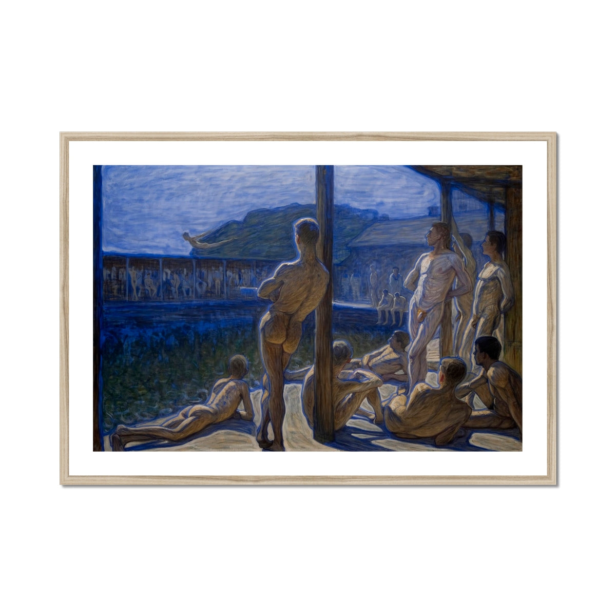 Naval Bath House - Eugene Jansson Fine Art Print, Framed Painting Nude Men