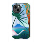 Neapolitan Song - Joseph Stella Iphone Case, 13 Mini / Matte, Phone Case Tropical Beach Scene White Bird Palm