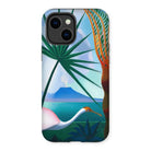 Neapolitan Song - Joseph Stella Iphone Case, 14 Plus / Matte, Phone Case Tropical Beach Scene Palm Fronds White
