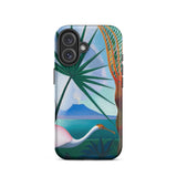 Neapolitan Song - Joseph Stella Iphone Case, 16 / Matte, Phone Case Tropical Bird Landscape Design