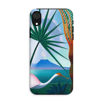 Neapolitan Song - Joseph Stella Iphone Case, Xr / Matte, Phone Case Tropical Beach Scene Palm Fronds White