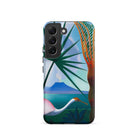 Neapolitan Song Joseph Stella Samsung Case, Galaxy S22 / Matte, White Smartphone Case Vibrant Tropical Bird Landscape Design