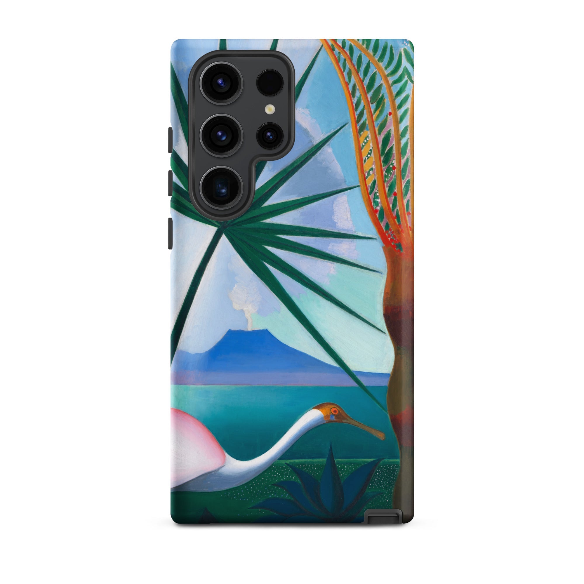 Neapolitan Song Joseph Stella Samsung Case, Galaxy S23 Ultra / Matte, Smartphone Case Tropical Landscape Painting