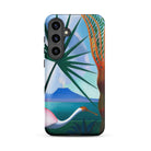 Neapolitan Song Joseph Stella Samsung Case, Galaxy S24 Plus / Matte, Smartphone Case Vibrant Nature Scene Bird Palm Leaf