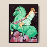 Night of the Amazons - Ludwig Hohlwein Art Print / Canvas, 12x16’’ / 31x41cm / Black Frame, Posters Prints & Visual Artwork, Toby Leon