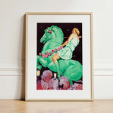 Night of the Amazons - Ludwig Hohlwein Art Print / Canvas, 12x16’’ / 31x41cm / Natural Frame / Matboard, Posters Prints & Visual Artwork,