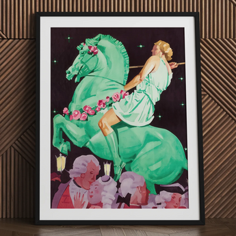 Night of the Amazons - Ludwig Hohlwein Art Print / Canvas, 24x32’’ / 61x81cm / Black Frame / Matboard, Posters Prints & Visual Artwork,