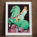Night of the Amazons - Ludwig Hohlwein Art Print / Canvas, 24x32’’ / 61x81cm / White Frame / Matboard, Posters Prints & Visual Artwork,