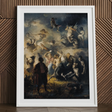 Night on Bald Mountain - Illarion Pryanishnikov Art Print, 24x32’’ / 61x81cm / White Frame / 2’’ Matboard, Framed Painting Chaotic Scene