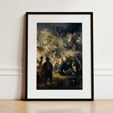 Night on Bald Mountain - Illarion Pryanishnikov Art Print / Canvas, 12x16’’ / 31x41cm / Black Frame / Matboard, Posters Prints & Visual