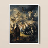 Night on Bald Mountain - Illarion Pryanishnikov Framed Canvas, 12x16’’ / 31x41cm / White Floating Frame, Framed Painting Chaotic Scene