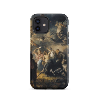 Night on Bald Mountain - Illarion Pryanishnikov Iphone Case, 12 / Matte, Black Smartphone Case Detailed Painting Mythical Creatures Figures