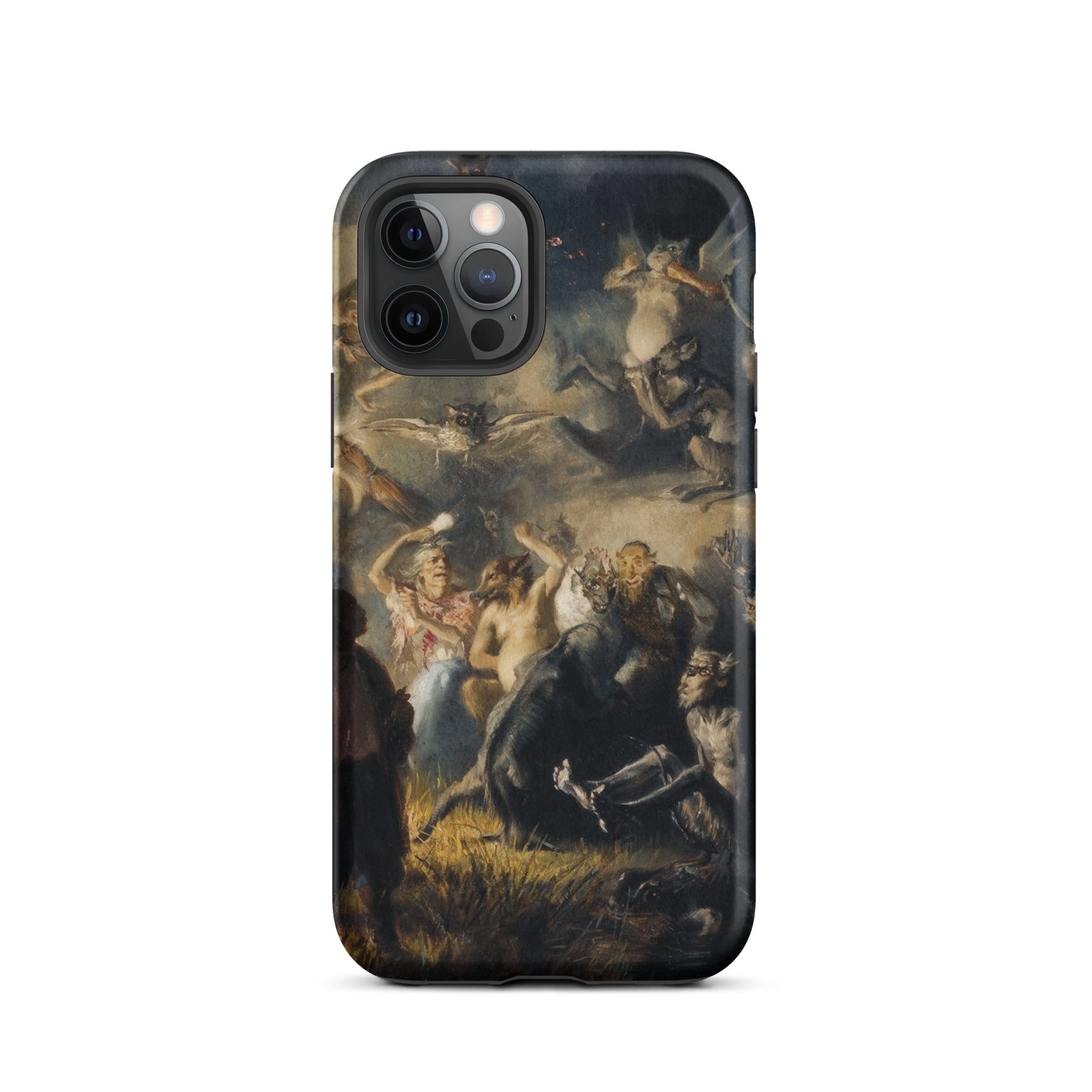 Night on Bald Mountain Illarion Pryanishnikov Iphone Case, 12 Pro / Matte, Black Iphone Case Chaotic Dark Toned Painting Mythical Creatures
