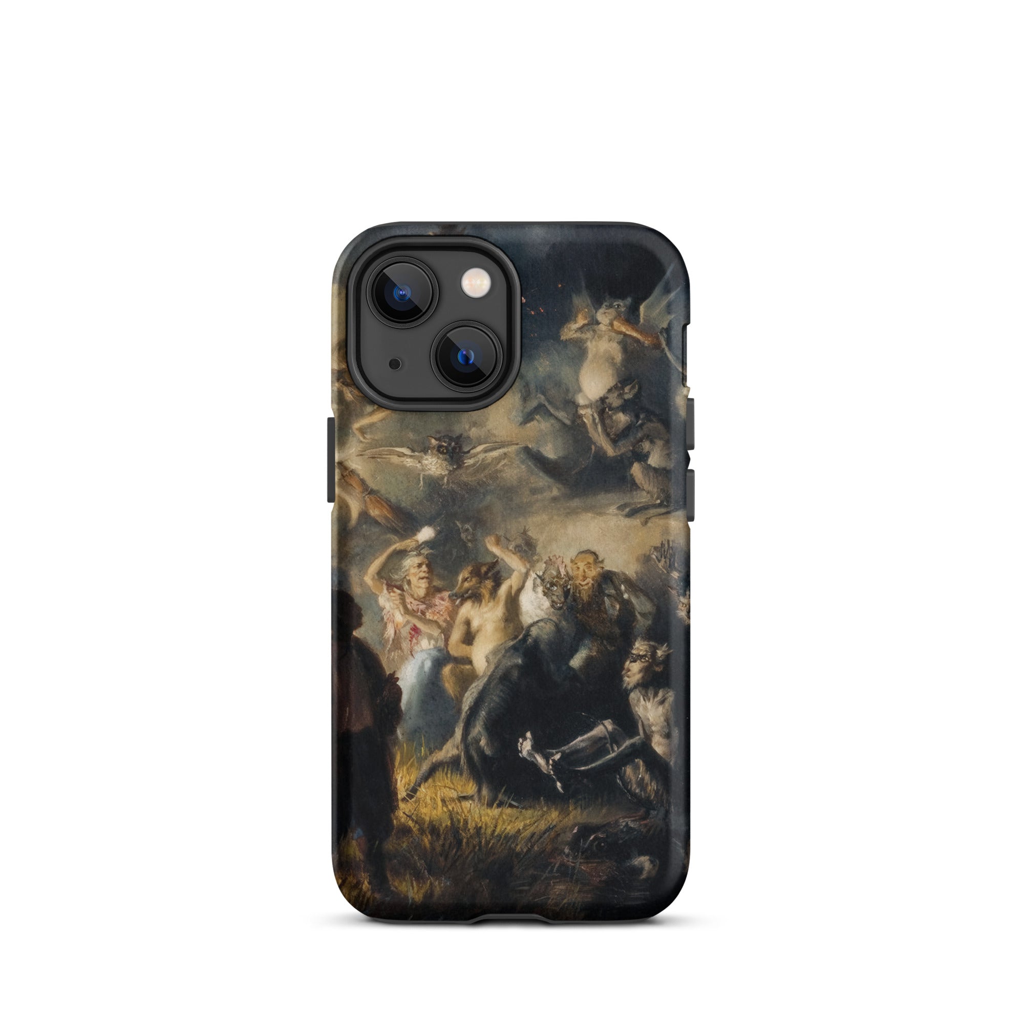 Night on Bald Mountain Illarion Pryanishnikov Iphone Case, 13 Mini / Matte, Black Smartphone Detailed Dark Classical Painting Design