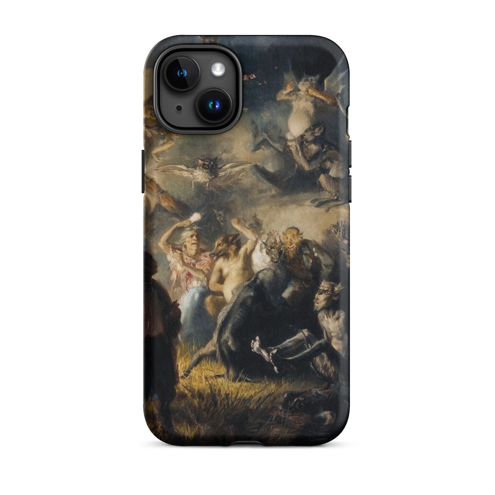 Night on Bald Mountain Illarion Pryanishnikov Iphone Case, 15 Plus / Matte, Iphone Case Dark Oil Painting Style Design Multiple Figures