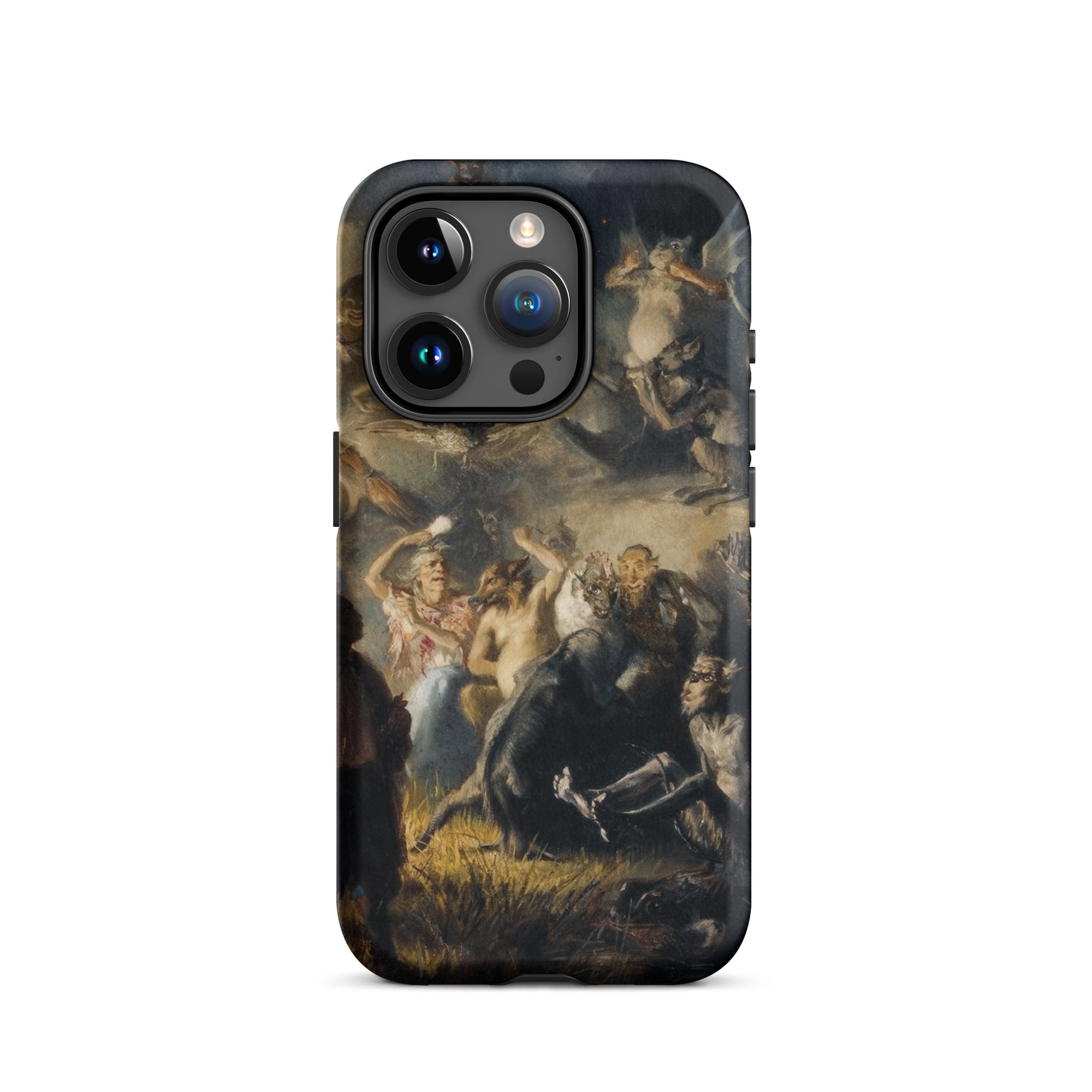 Night on Bald Mountain Illarion Pryanishnikov Iphone Case, 15 Pro / Matte, Black Smartphone Case Classical Painting Print