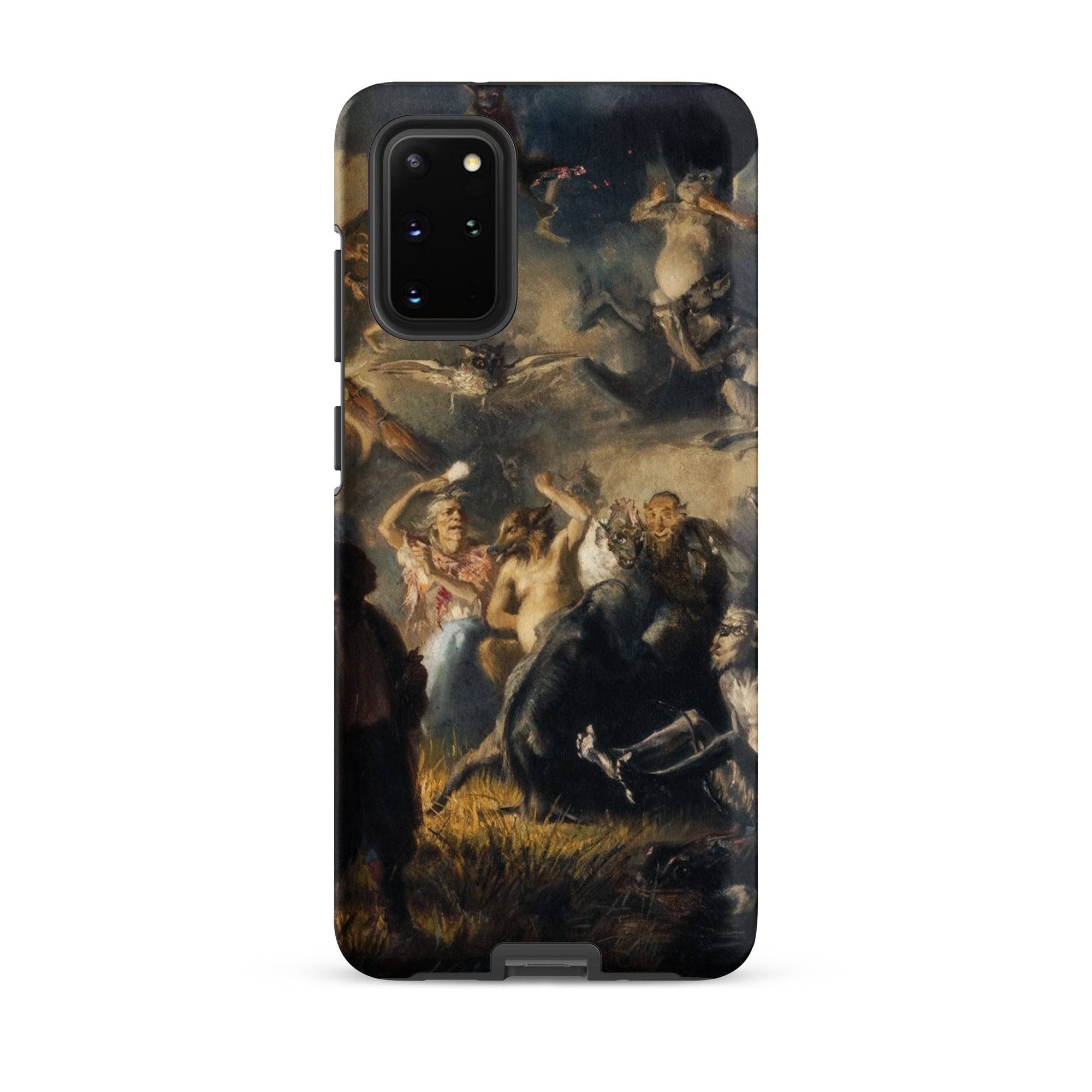 Night on Bald Mountain Illarion Pryanishnikov Samsung Case, Galaxy S20 Plus / Matte, Black Smartphone Case Classical Painting Chaotic Scene