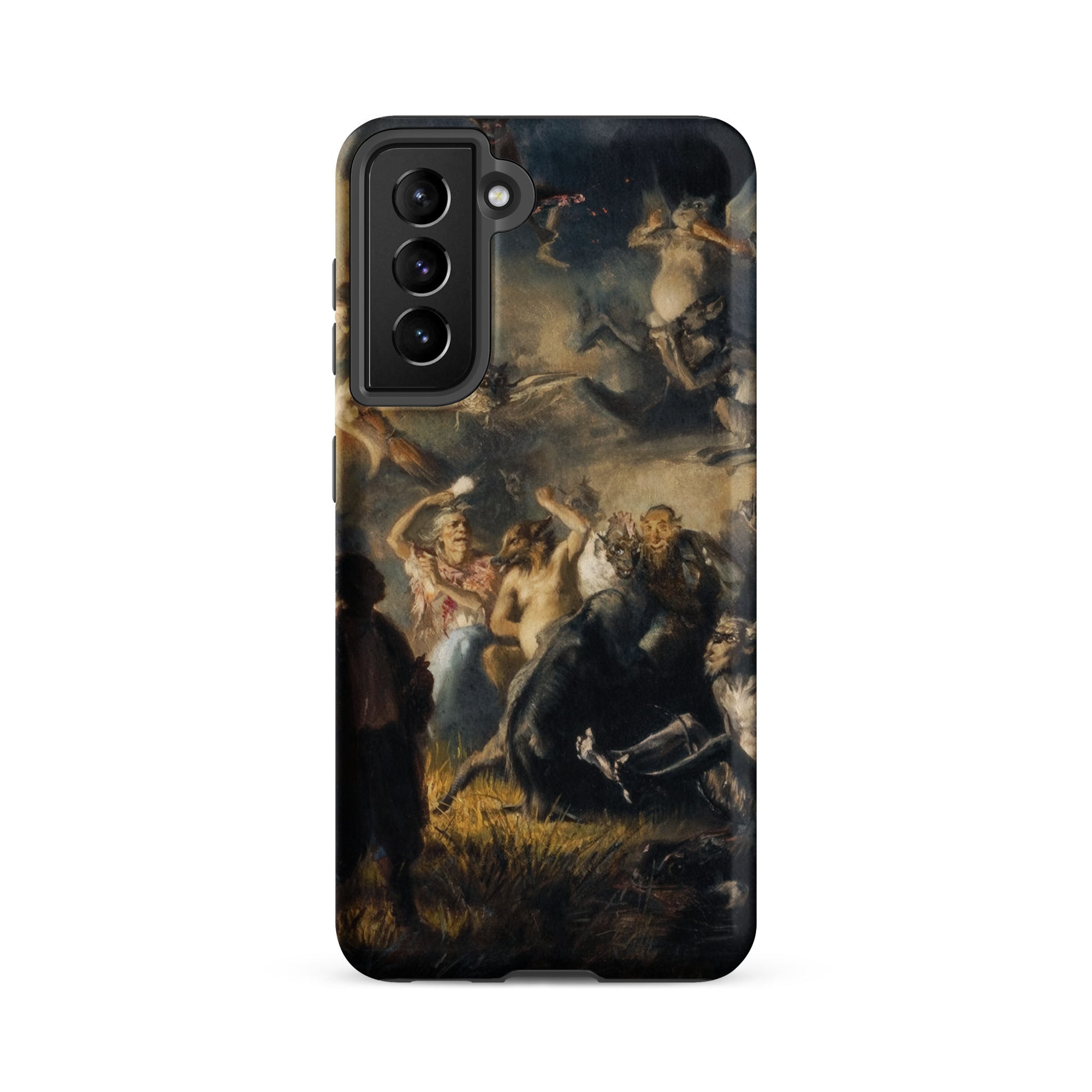 Night on Bald Mountain Illarion Pryanishnikov Samsung Case, Galaxy S21 Fe / Matte, Black Smartphone Case Classical Painting Figures