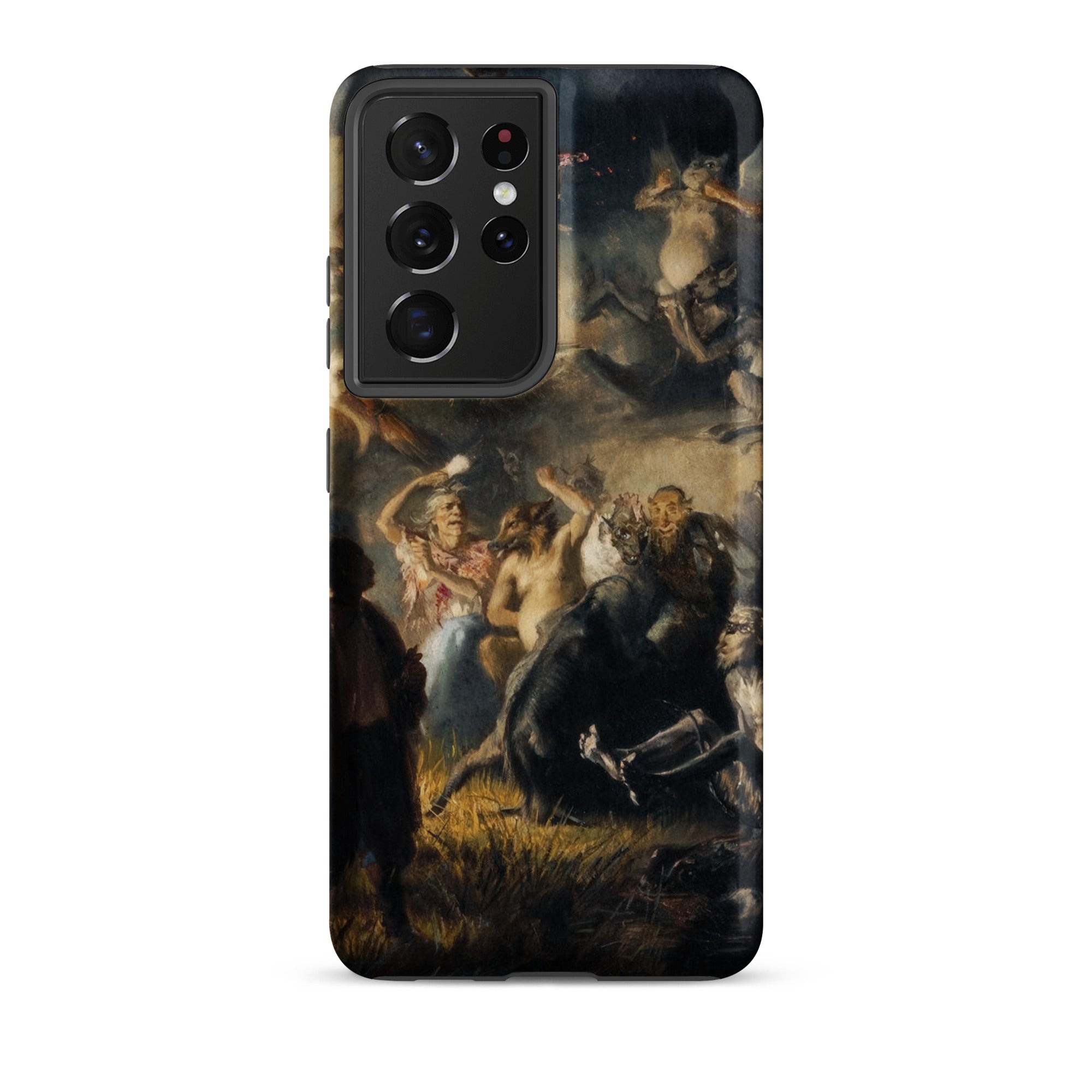 Night on Bald Mountain Illarion Pryanishnikov Samsung Case, Galaxy S21 Ultra / Matte, Black Smartphone Case Classical Painting Mythical