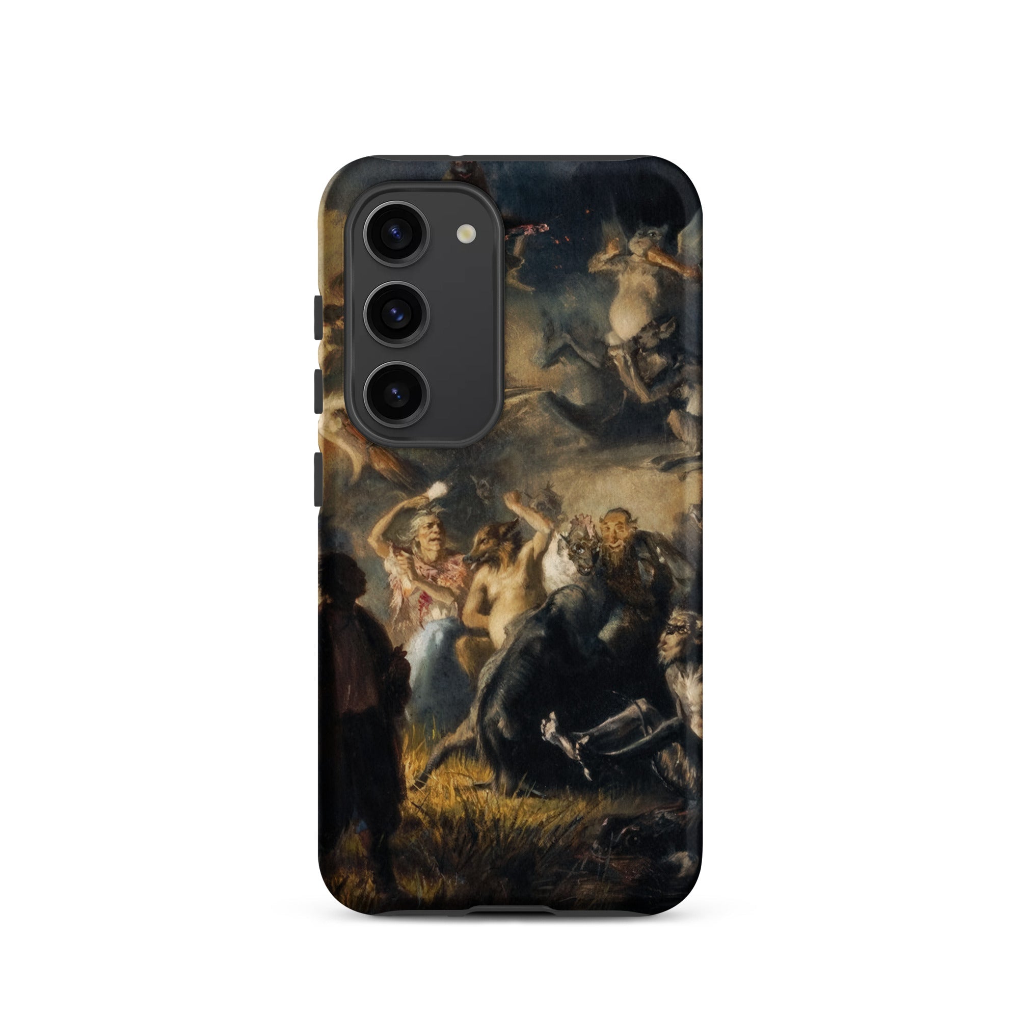 Night on Bald Mountain Illarion Pryanishnikov Samsung Case, Galaxy S23 / Matte, Black Smartphone Multi Camera Dark Detailed Painting
