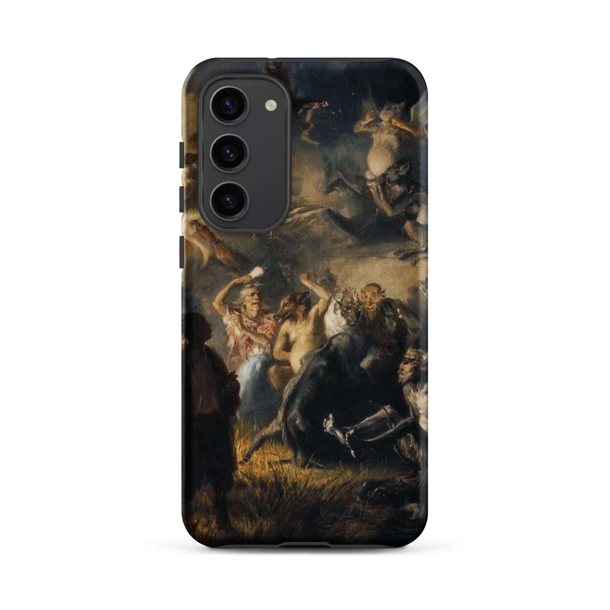 Night on Bald Mountain Illarion Pryanishnikov Samsung Case, Galaxy S23 Plus / Matte, Black Smartphone Case Classical Painting Witches