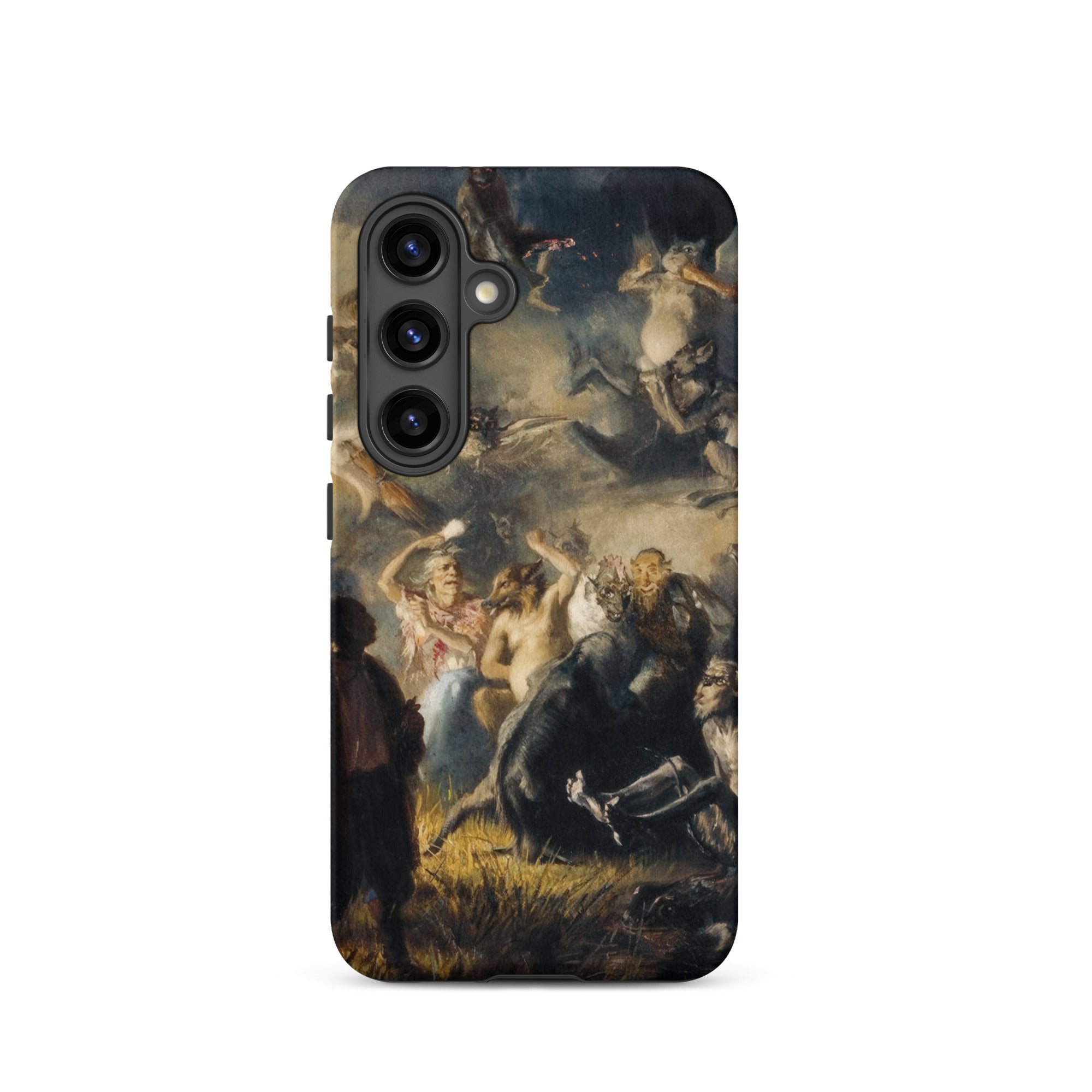 Night on Bald Mountain Illarion Pryanishnikov Samsung Case, Galaxy S24 / Matte, Black Smartphone Case Classical Painting Print