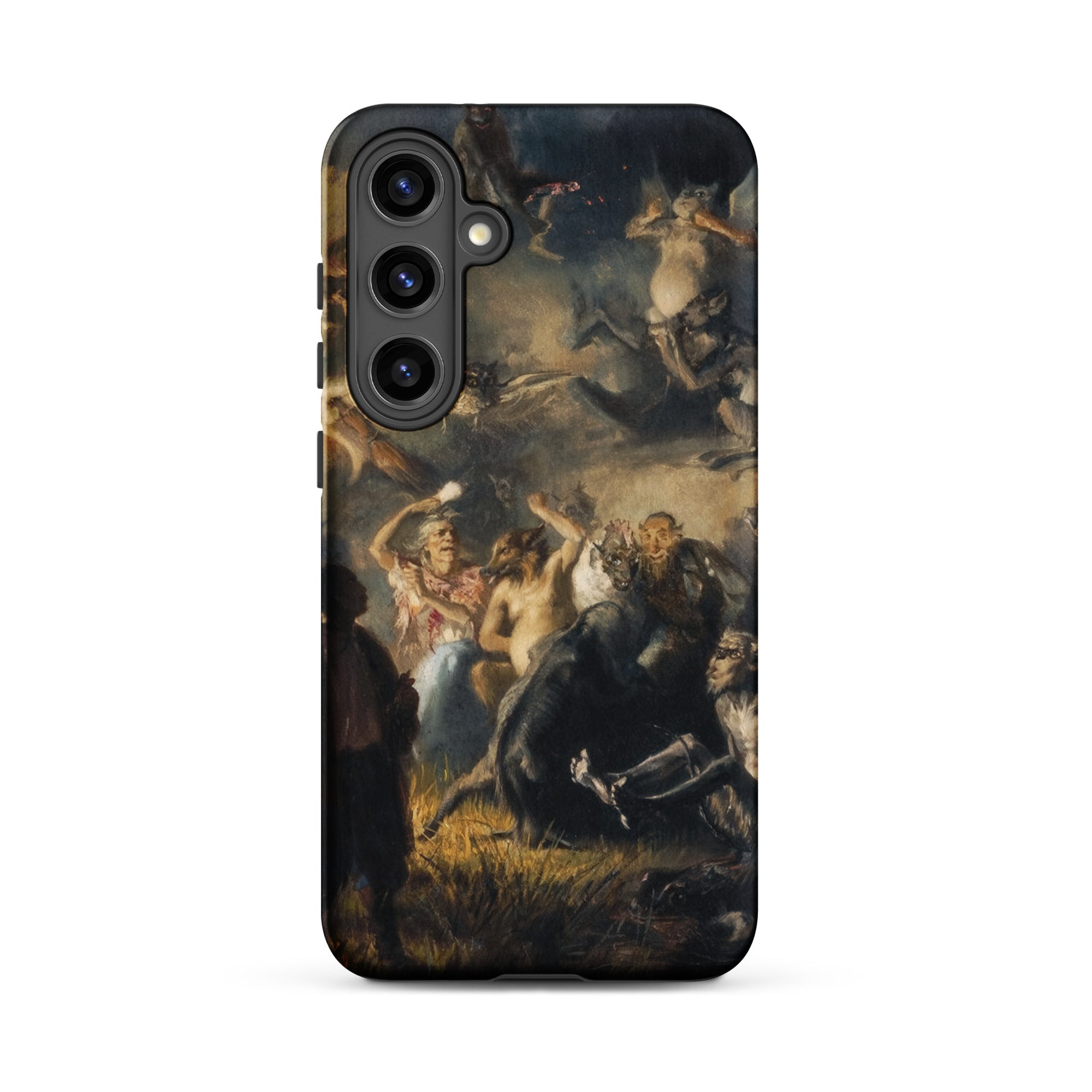 Night on Bald Mountain Illarion Pryanishnikov Samsung Case, Galaxy S24 Plus / Matte, Black Smartphone Detailed Fantastical Painting Cover