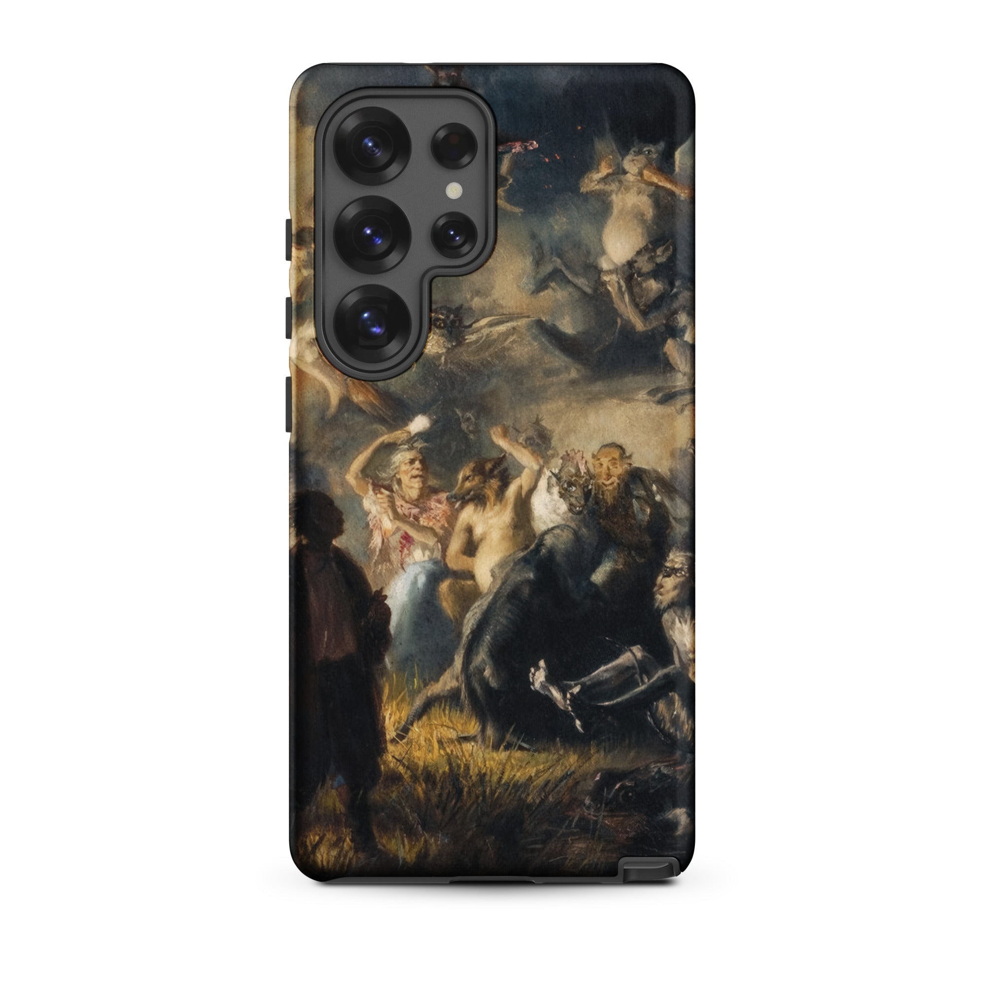 Night on Bald Mountain Illarion Pryanishnikov Samsung Case, Galaxy S25 Ultra / Matte, Black Smartphone Case Classical Painting Mythological