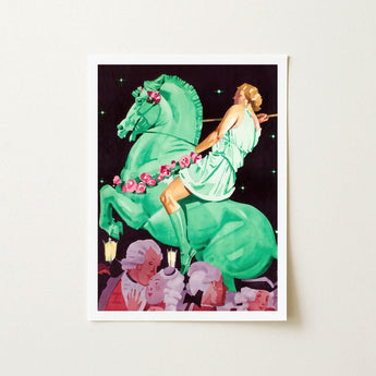 Night of the Amazons - Ludwig Hohlwein Art Print / Canvas Hohlwein’s, Munich Englischer Garten, Pageant, Signature Gouache Flat-color,