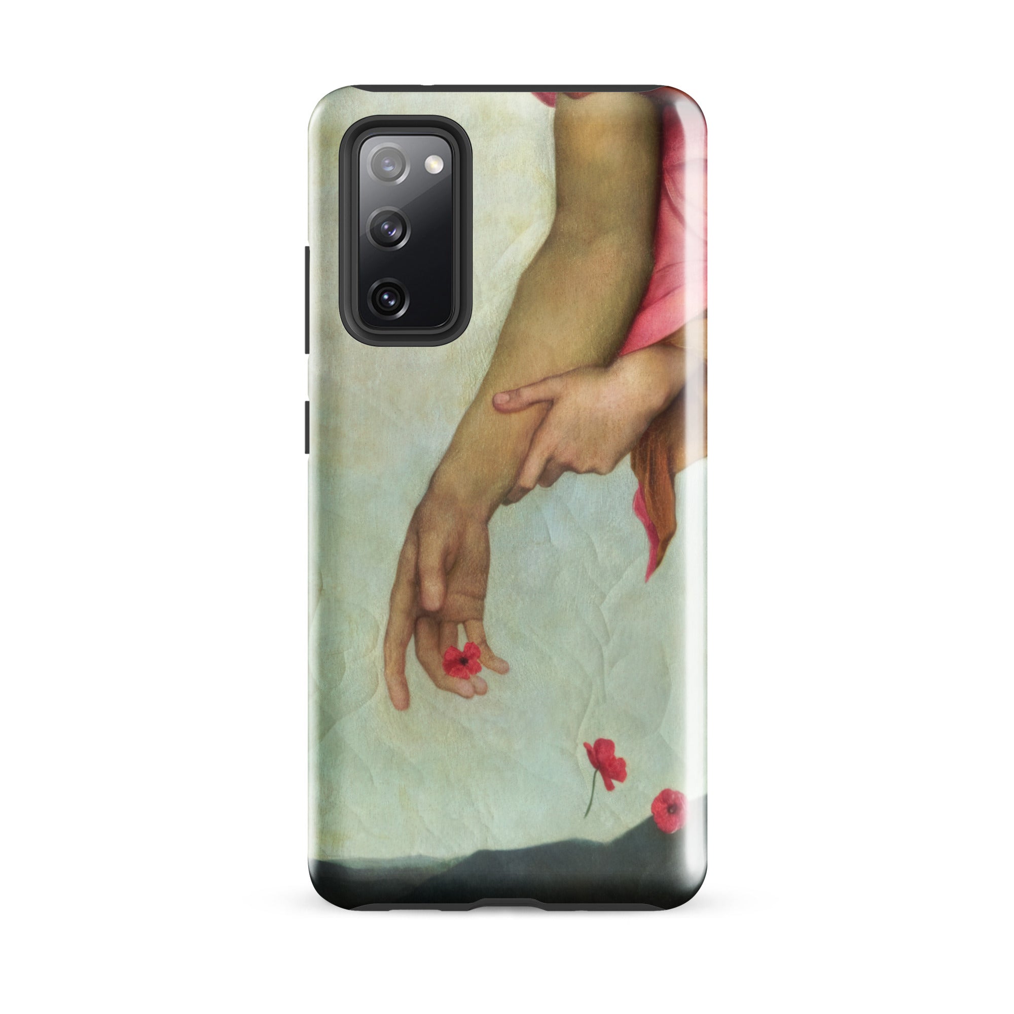 Night and Sleep Evelyn De Morgan Samsung Case, Galaxy S20 Fe / Gloss, Phone Case Stylized Painting Two Arms Touch Red