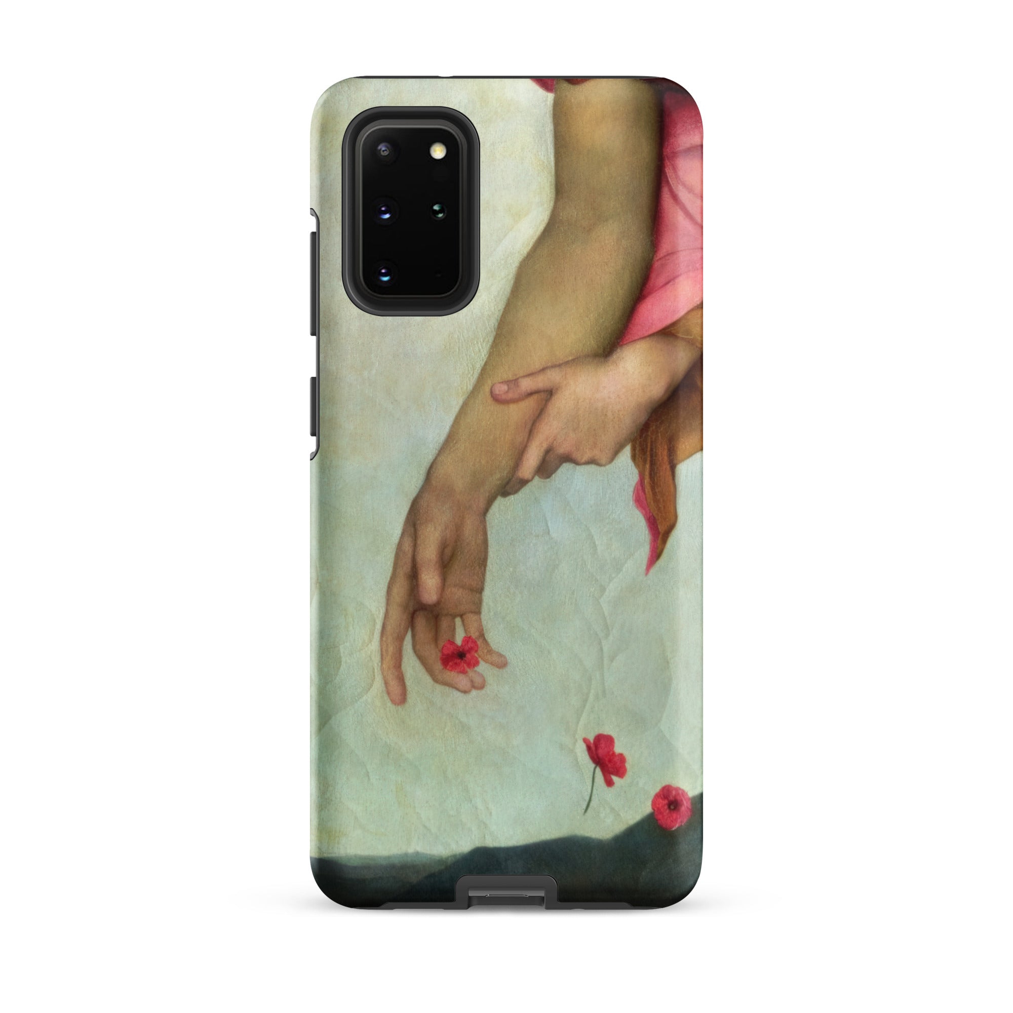Night and Sleep Evelyn De Morgan Samsung Case, Galaxy S20 Plus / Matte, Smartphone Case Painted Two Arms Red Flowers