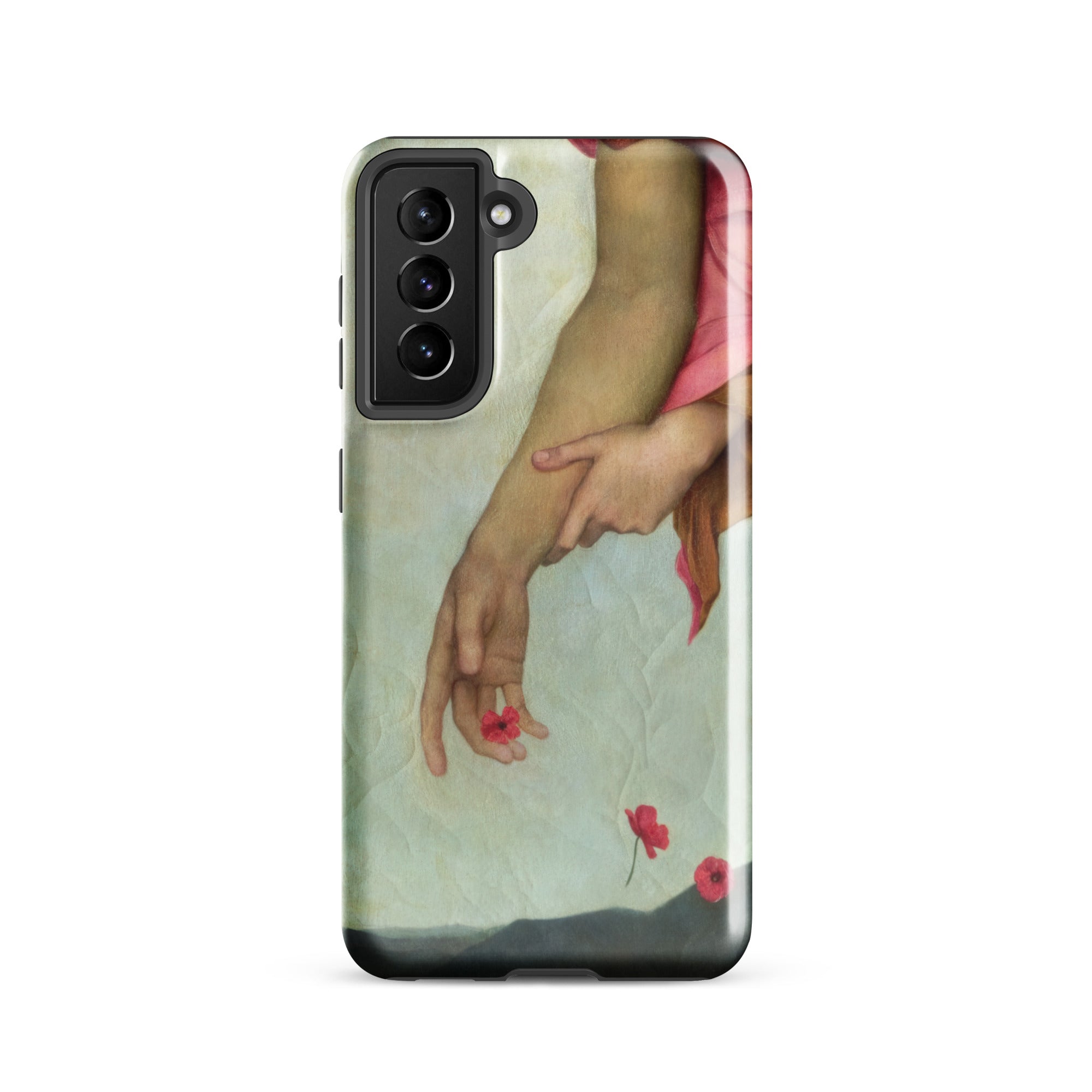 Night and Sleep Evelyn De Morgan Samsung Case, Galaxy S21 / Gloss, Smartphone Case Painting Two Hands Other’s Forearm Red