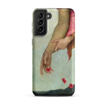 Night and Sleep - Evelyn De Morgan Samsung Case, Galaxy S21 Plus / Matte, Smartphone Case Painting Two Hands Other’s Arm Red
